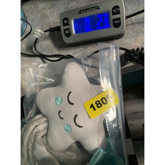 Parents Choice Star Lovey Security Blanket Teal Green White - Picture 5 of 5